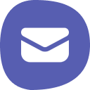 Email icon on purple background