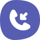 Phone icon with incoming arrow